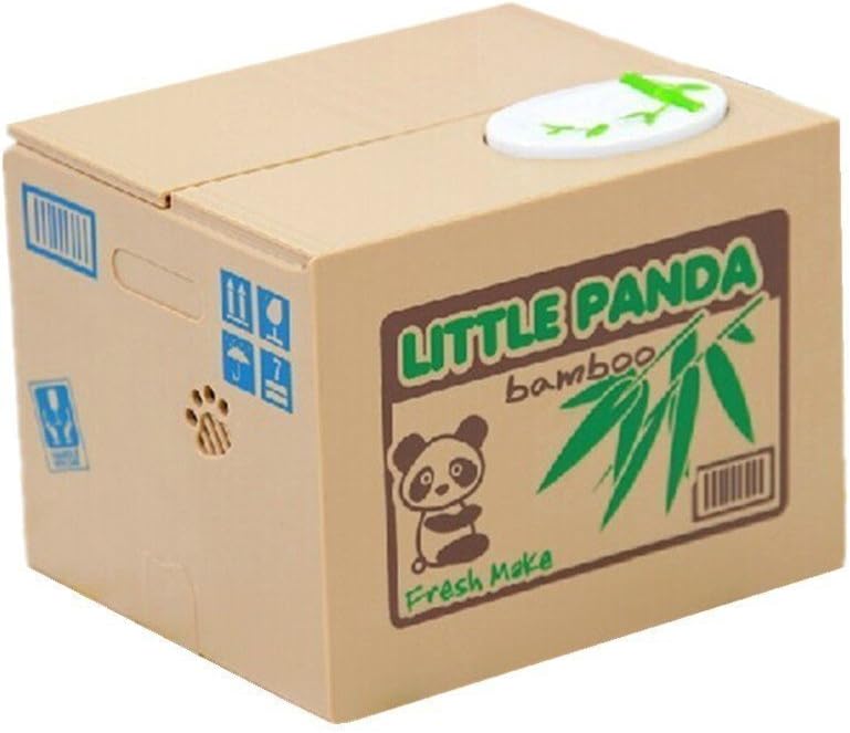 🐼 Tirelire Panda Voleuse – Boîte à Monnaie Animée Noir & Blanc | Cadeau Drôle et Original