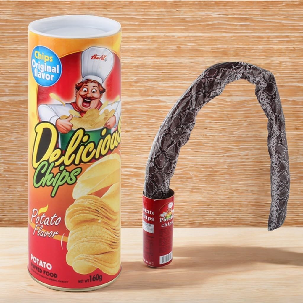 CXAFQ Serpent à Chips de Pomme de Terre - La Surprise Snakely! Éclatez de Rires avec Nos Boîtes de Croustilles Magiques et Farces Épatantes!