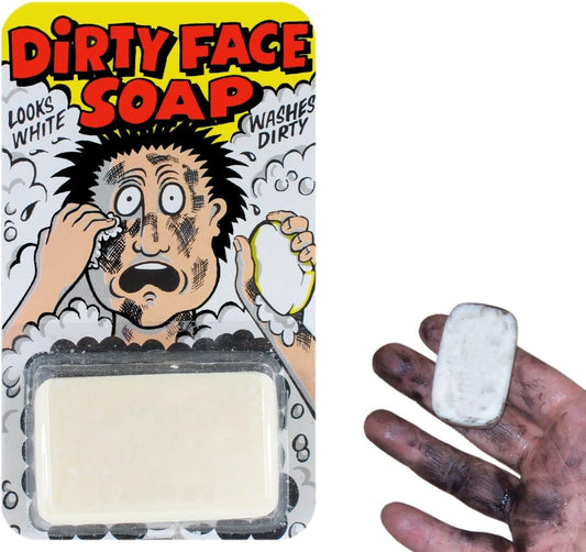 Savon Salissant - Savon Blanc Qui Lave Noir - Dirty Face Soap - Farce Et Attrape
