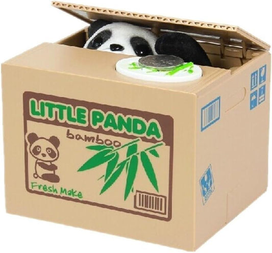 🐼 Tirelire Panda Voleuse – Boîte à Monnaie Animée Noir & Blanc | Cadeau Drôle et Original