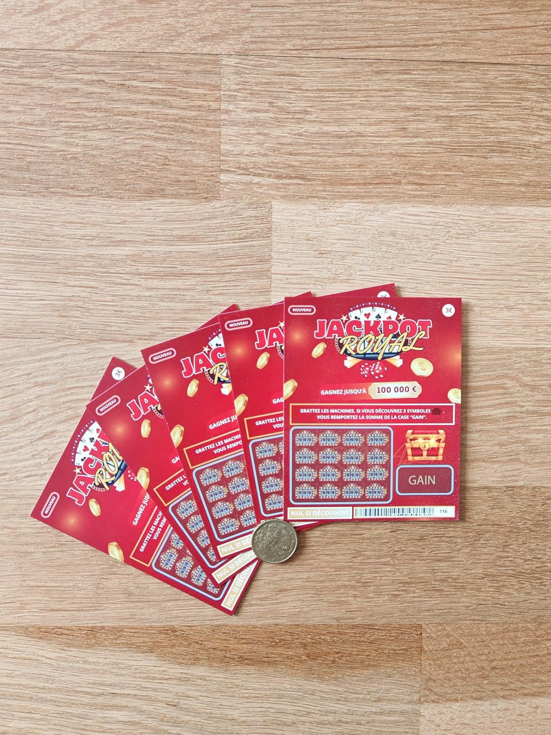 5 Faux Tickets À Gratter Gagnants | Faux Gains De 50 000€ | Carte À Gratter Prank | Farces Et Attrapes | Pour Blague Anniversaire, Noël