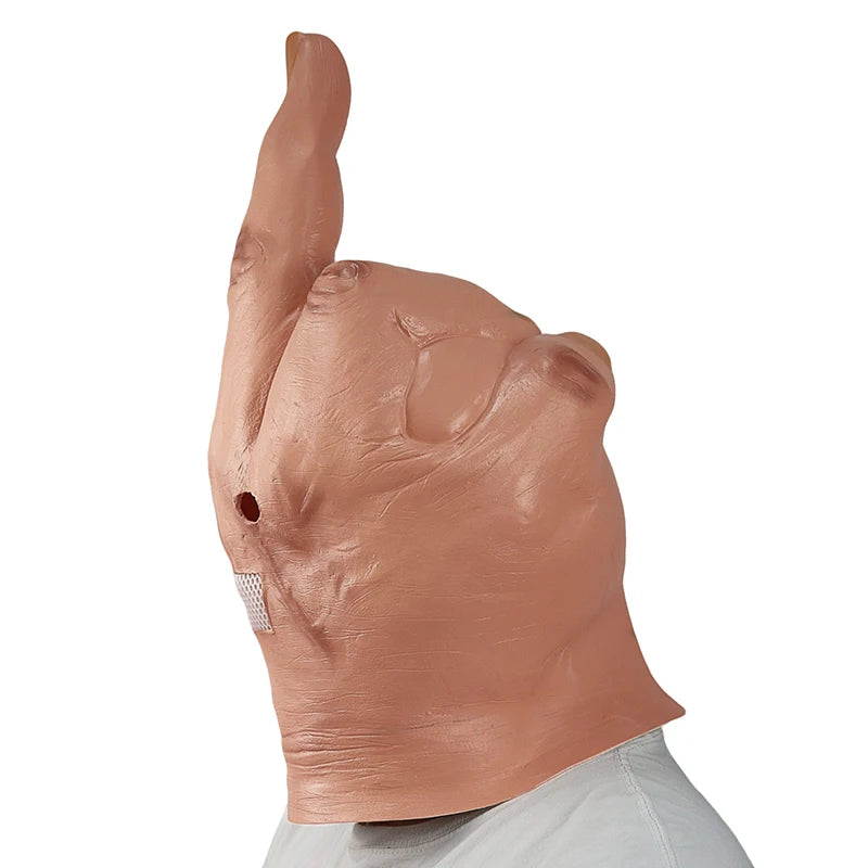 Masque Doigt du Milieu Géant – Pour Halloween, Cosplay ou Gros Délire entre Amis !