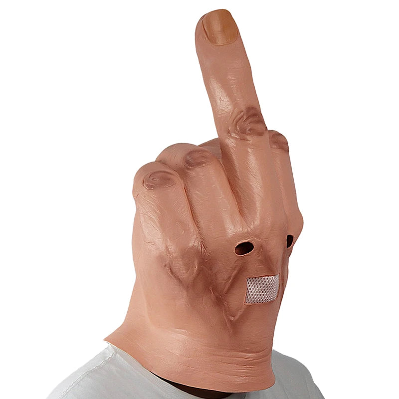 Masque Doigt du Milieu Géant – Pour Halloween, Cosplay ou Gros Délire entre Amis !