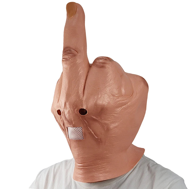 Masque Doigt du Milieu Géant – Pour Halloween, Cosplay ou Gros Délire entre Amis !